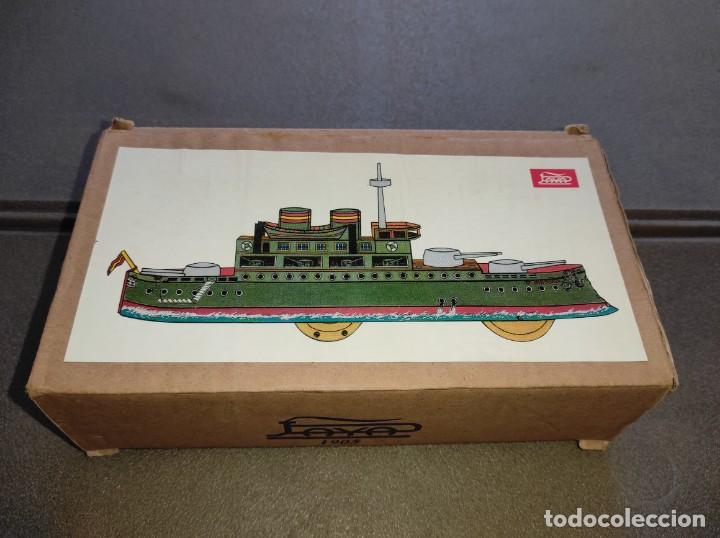 Juguetes antiguos de hojalata: BARCO DE GUERRA PAYA - Foto 4