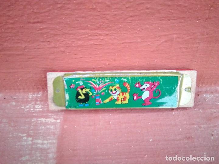 Juguetes antiguos de hojalata: Dos antguas armonicas - Foto 8