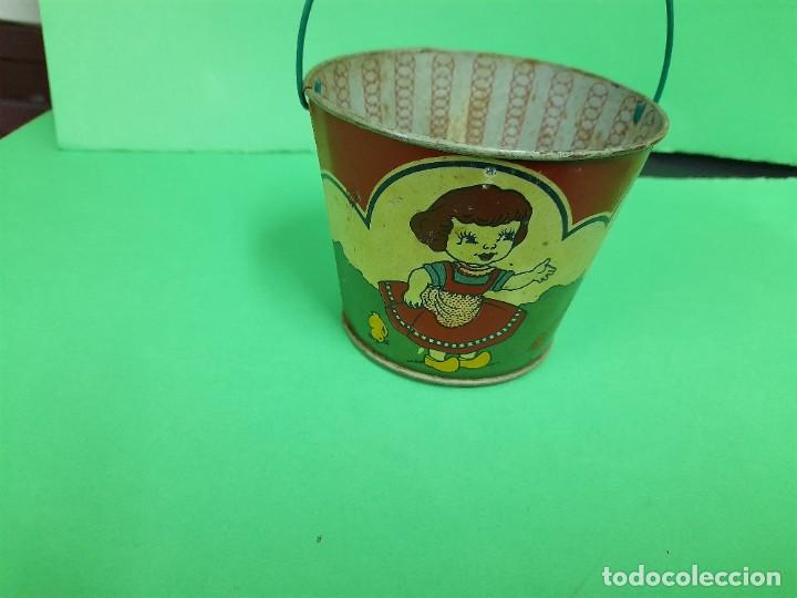 Juguetes antiguos de hojalata: CUBO PLAYA - Foto 1
