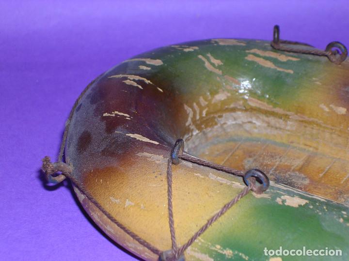 Juguetes antiguos de hojalata: BARCA DE PONTONEROS LINEOL / ELASTOLIN - Foto 6