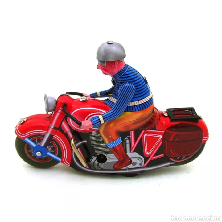 Juguetes antiguos de hojalata: Moto de hojalata - Foto 2