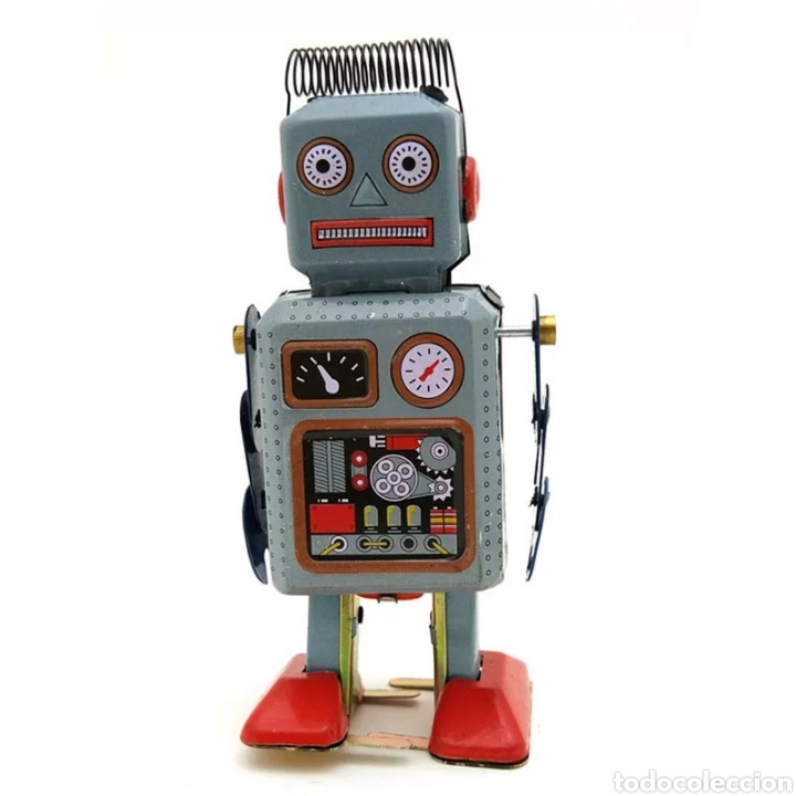 Juguetes antiguos de hojalata: Robot de hojalata - Foto 2