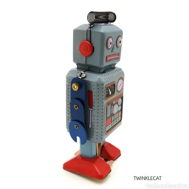 Juguetes antiguos de hojalata: Robot de hojalata - Foto 3