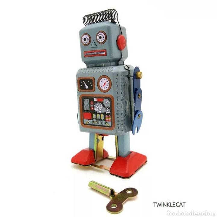 Juguetes antiguos de hojalata: Robot de hojalata - Foto 6
