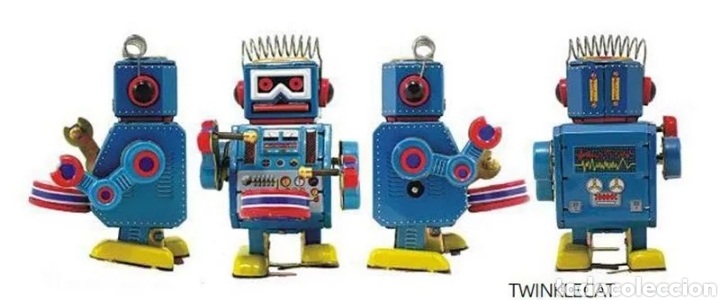 Juguetes antiguos de hojalata: Robot de hojalata - Foto 2