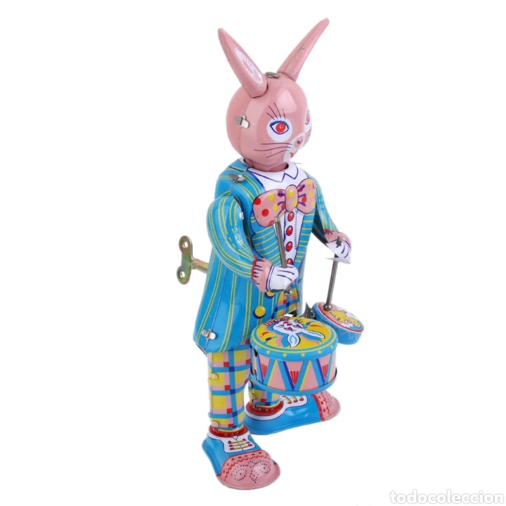 Juguetes antiguos de hojalata: Conejo de hojalata - Foto 2