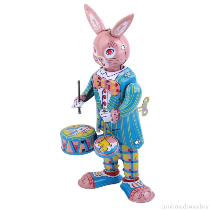 Juguetes antiguos de hojalata: Conejo de hojalata - Foto 3