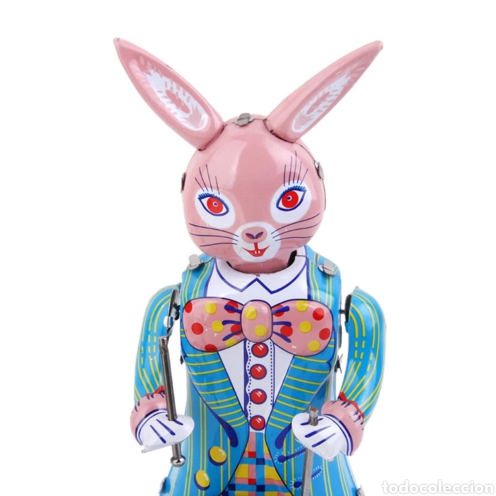 Juguetes antiguos de hojalata: Conejo de hojalata - Foto 5