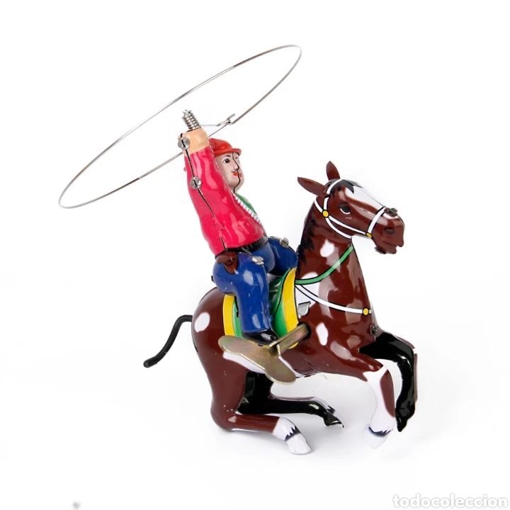 Juguetes antiguos de hojalata: Cowboy de hojalata - Foto 3