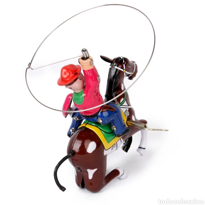 Juguetes antiguos de hojalata: Cowboy de hojalata - Foto 5