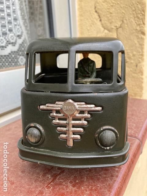 Juguetes antiguos de hojalata: CAMION GAMA MILITAR. - Foto 4