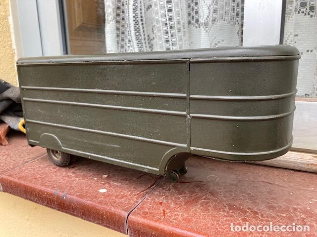 Juguetes antiguos de hojalata: CAMION GAMA MILITAR. - Foto 13