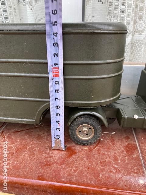 Juguetes antiguos de hojalata: CAMION GAMA MILITAR. - Foto 16