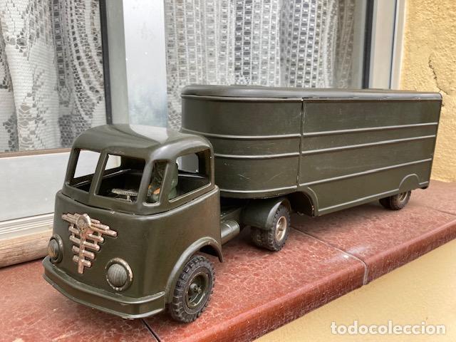 Juguetes antiguos de hojalata: CAMION GAMA MILITAR. - Foto 18