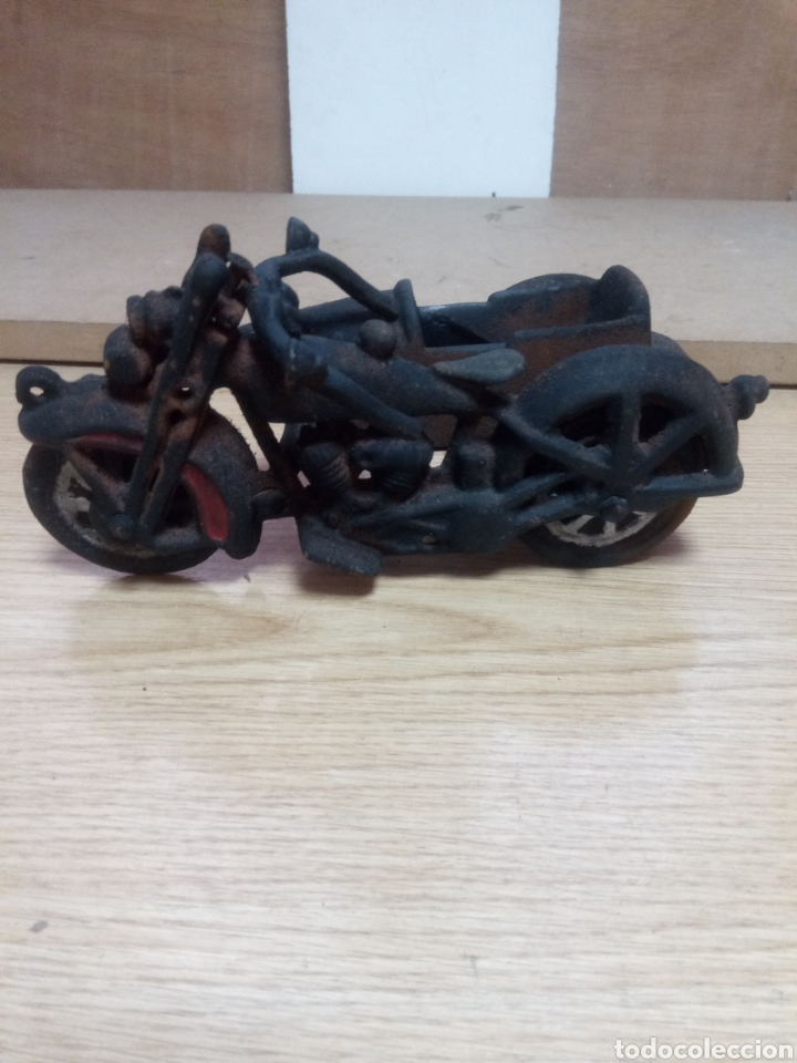 Juguetes antiguos de hojalata: Moto de hierro - Foto 3