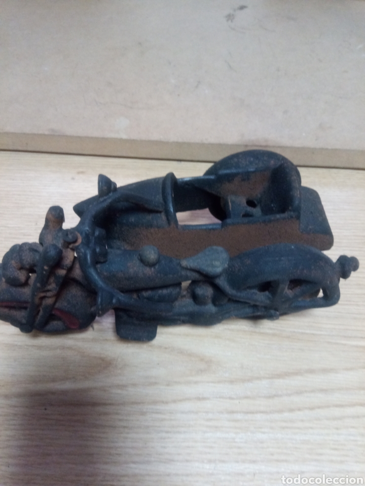 Juguetes antiguos de hojalata: Moto de hierro - Foto 1