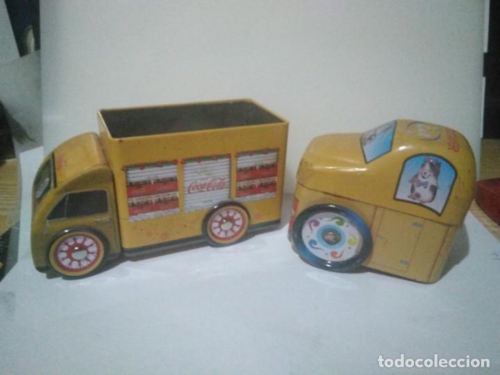 Juguetes antiguos de hojalata: Dos coches caja de hojalata - Foto 1