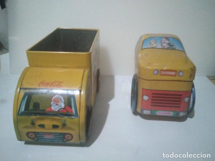 Juguetes antiguos de hojalata: Dos coches caja de hojalata - Foto 2
