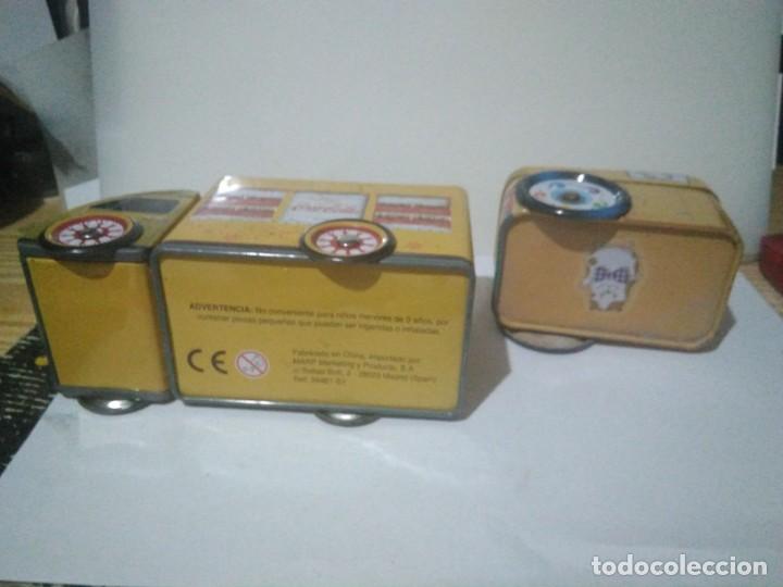 Juguetes antiguos de hojalata: Dos coches caja de hojalata - Foto 6