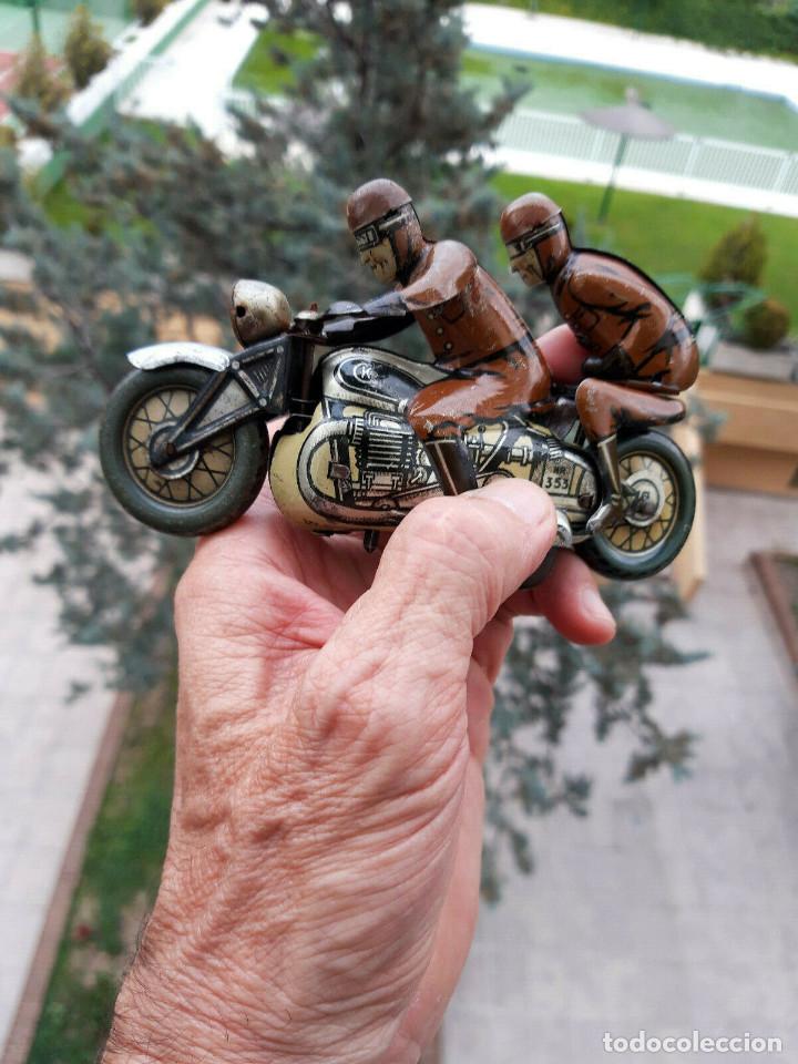 Juguetes antiguos de hojalata: Moto CKO 353 original Sozius - Foto 1