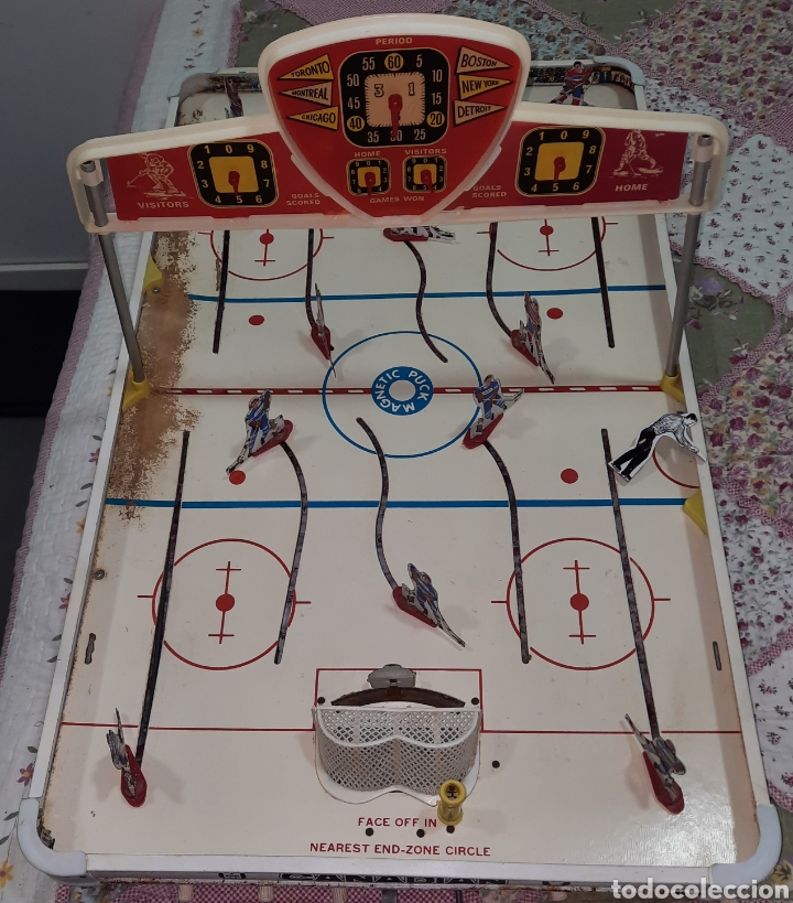 Juguetes antiguos de hojalata: Munro hockey - Foto 1