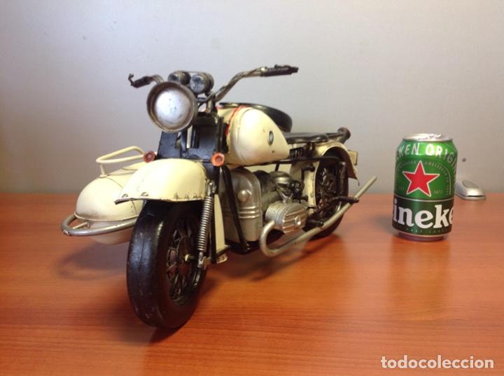 Juguetes antiguos de hojalata: BMW con sidecar - Foto 3