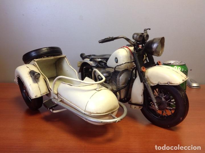 Juguetes antiguos de hojalata: BMW con sidecar - Foto 5