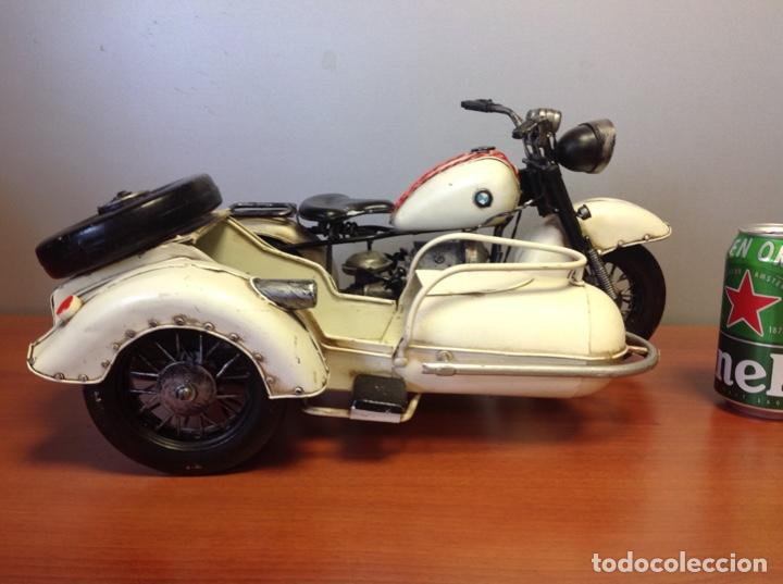 Juguetes antiguos de hojalata: BMW con sidecar - Foto 6