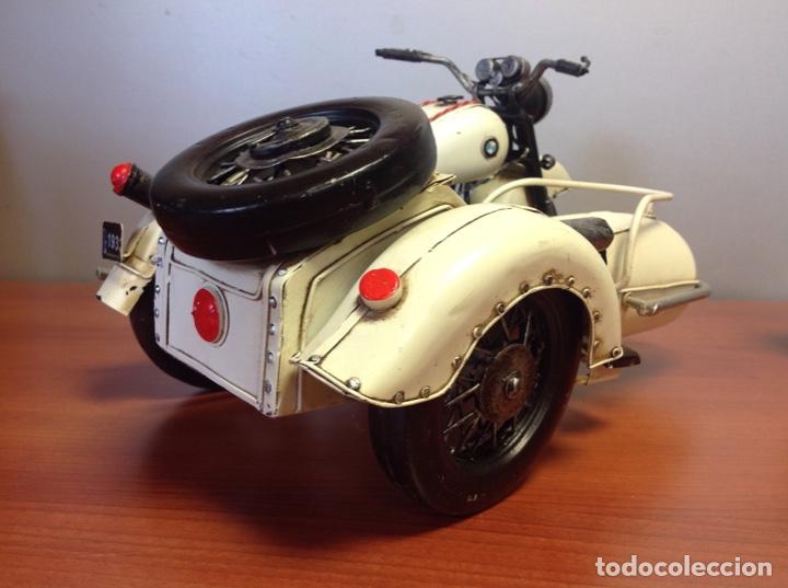 Juguetes antiguos de hojalata: BMW con sidecar - Foto 7