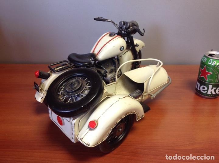 Juguetes antiguos de hojalata: BMW con sidecar - Foto 8