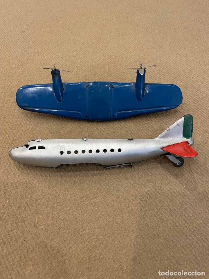 Juguetes antiguos de hojalata: Avi&oacute;n hojalata - Foto 3