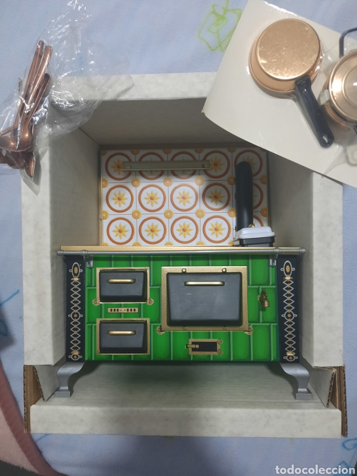 Juguetes antiguos de hojalata: Cocina de chapa antigua - Foto 2