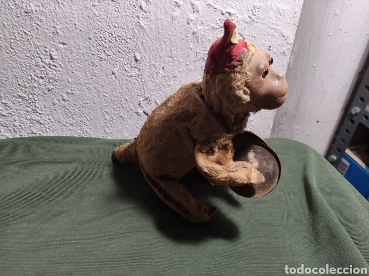 Juguetes antiguos de hojalata: Mono con platillos de Pay&aacute; - Foto 3