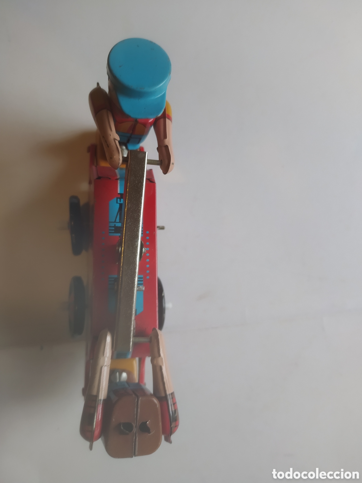 Juguetes antiguos de hojalata: Carrito de ferrocarril de hojalata - Foto 2