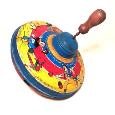 Juguetes antiguos de hojalata: PEONZA GRAN TAMAÑO