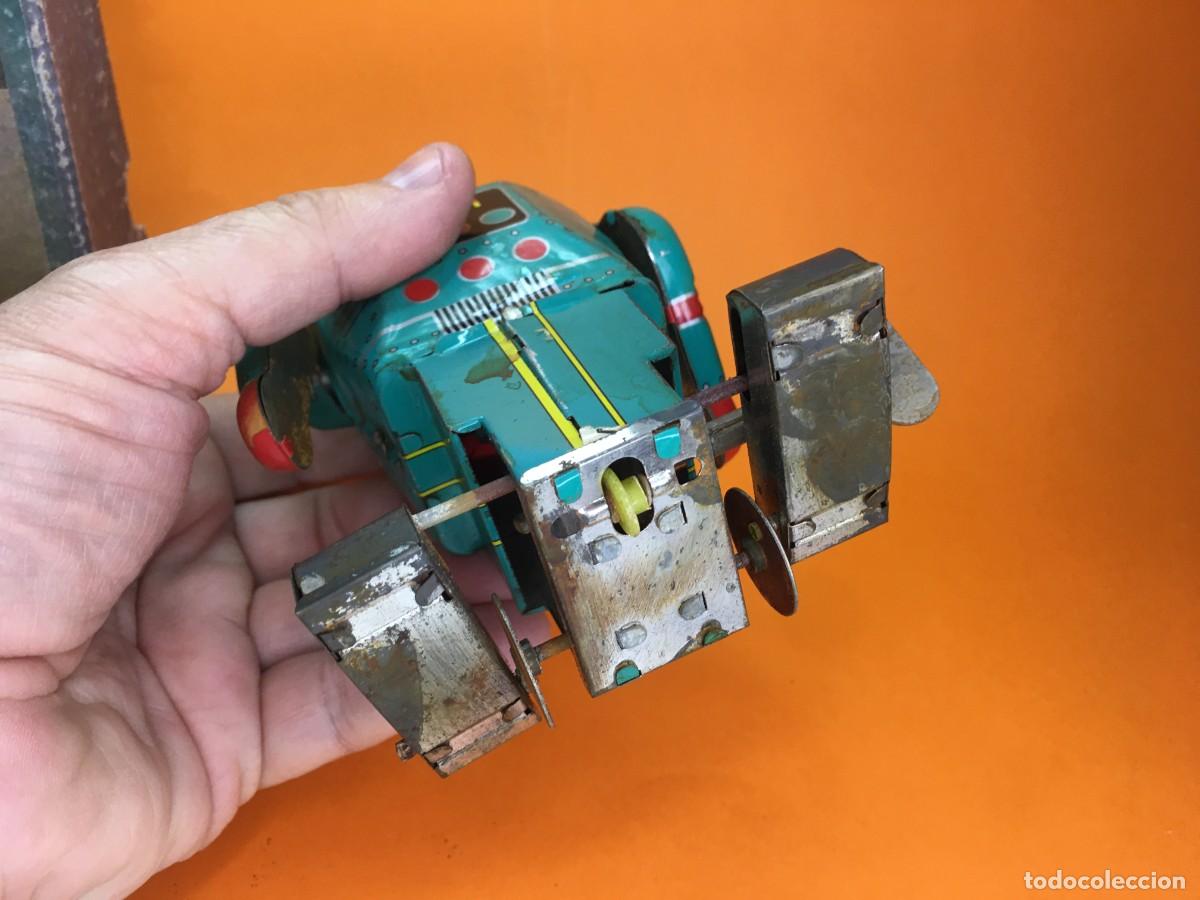 Juguetes antiguos de hojalata: ROBOT DE HOJALATA MECHANICAL MIGHTY ROBOT - Foto 4