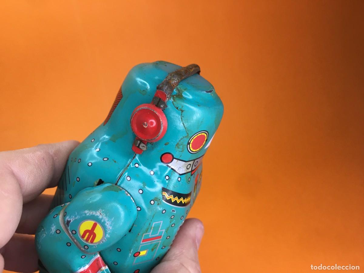 Juguetes antiguos de hojalata: ROBOT DE HOJALATA MECHANICAL MIGHTY ROBOT - Foto 7