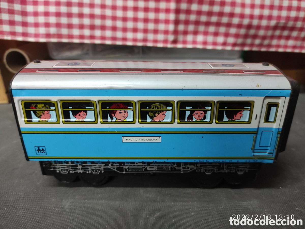 Juguetes antiguos de hojalata: TREN DE HOJALATA Y PL&Aacute;STICO - Foto 12