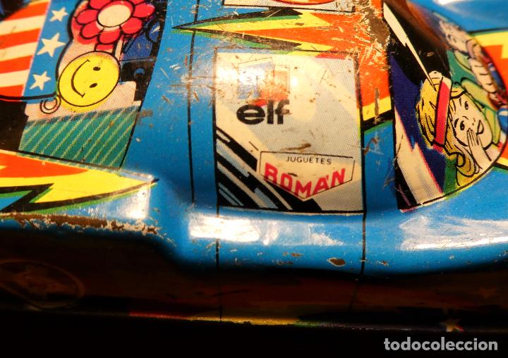 Juguetes antiguos de hojalata: Coche de hojalata marca BOMAN - Foto 3