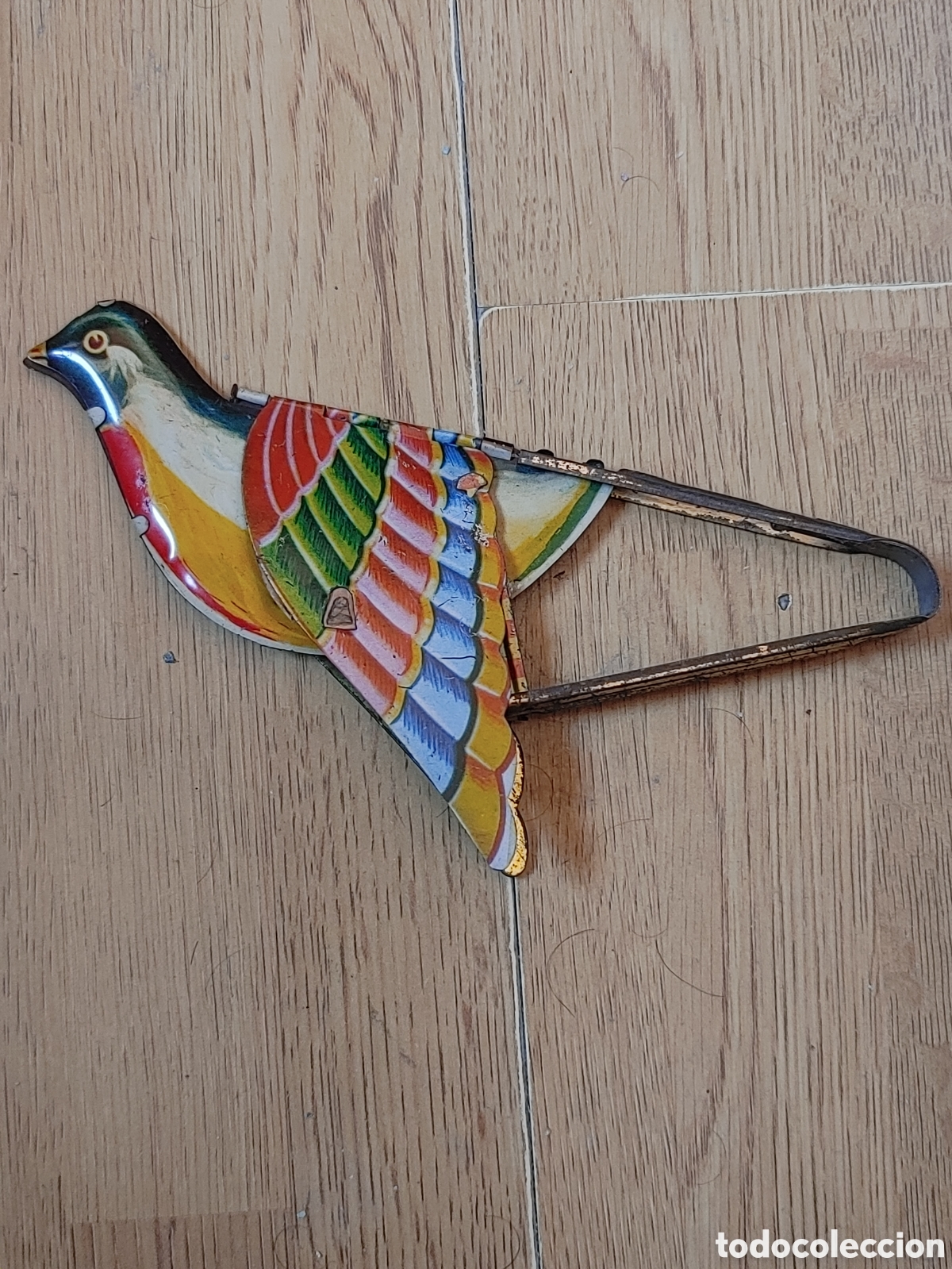Juguetes antiguos de hojalata: Pajaro de lata. - Foto 1