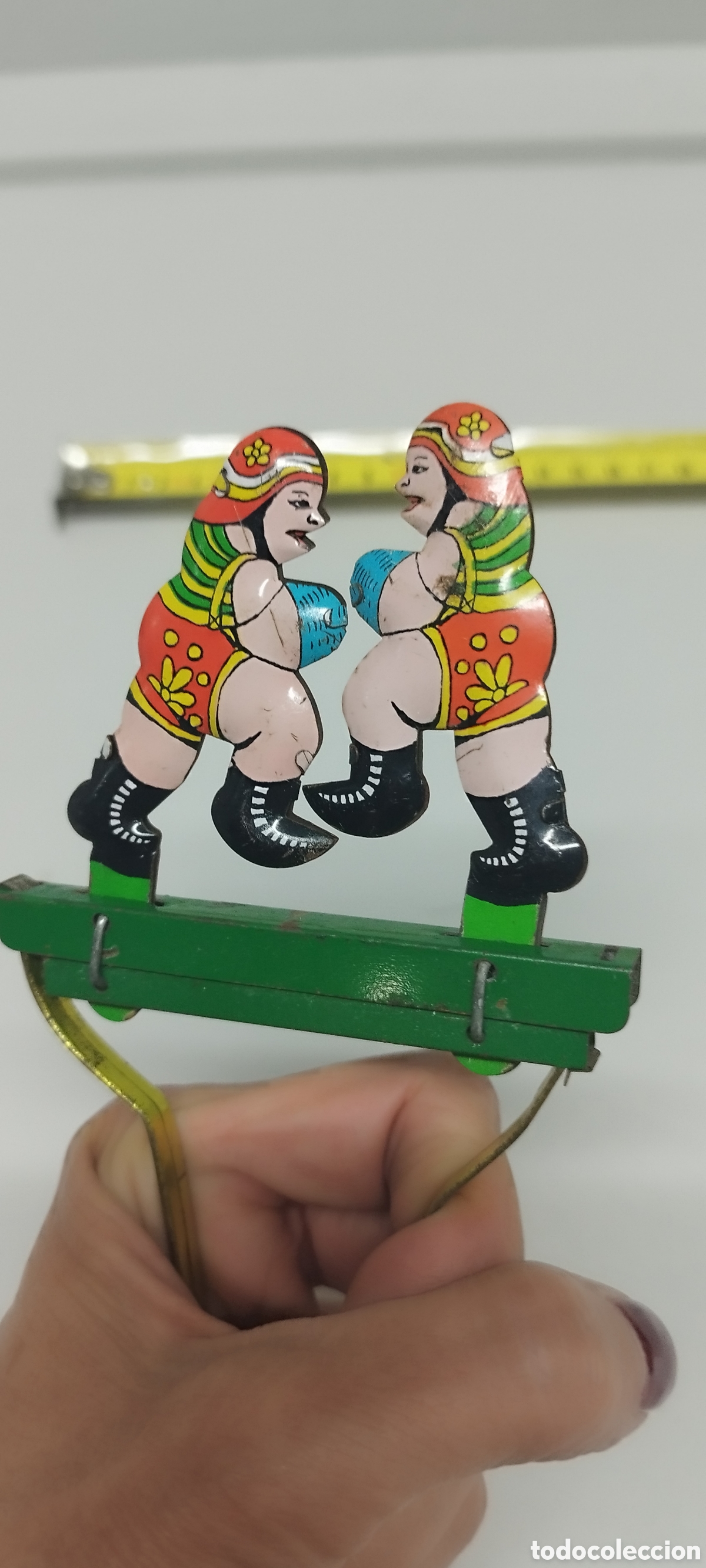 Juguetes antiguos de hojalata: Boxeadores de hojalata - Foto 2