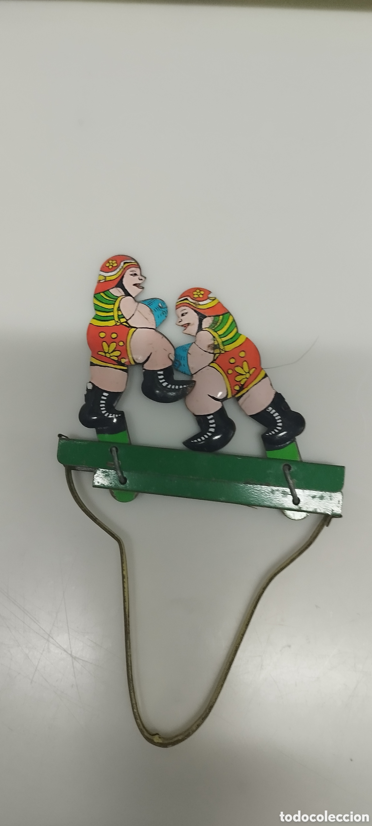 Juguetes antiguos de hojalata: Boxeadores de hojalata - Foto 1