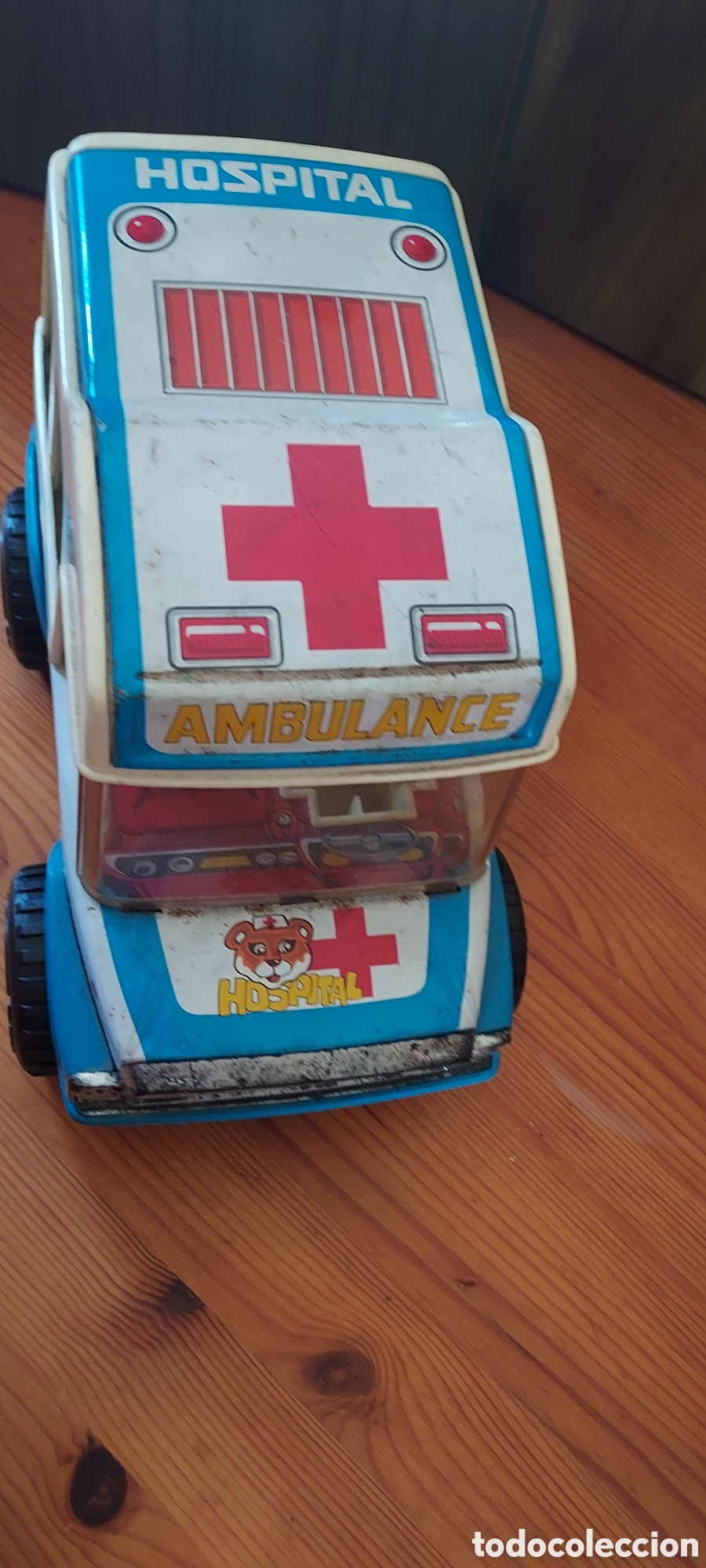 Juguetes antiguos de hojalata: Ambulance Obertoys - Foto 5
