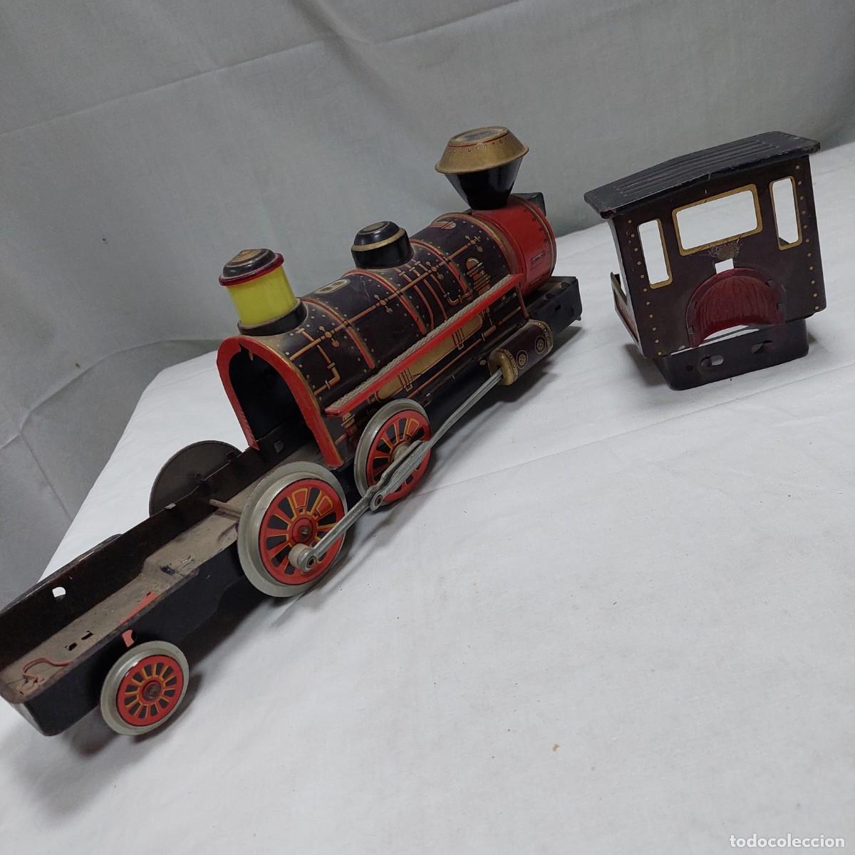 Juguetes antiguos de hojalata: Tren hojalata Frontier - Foto 2