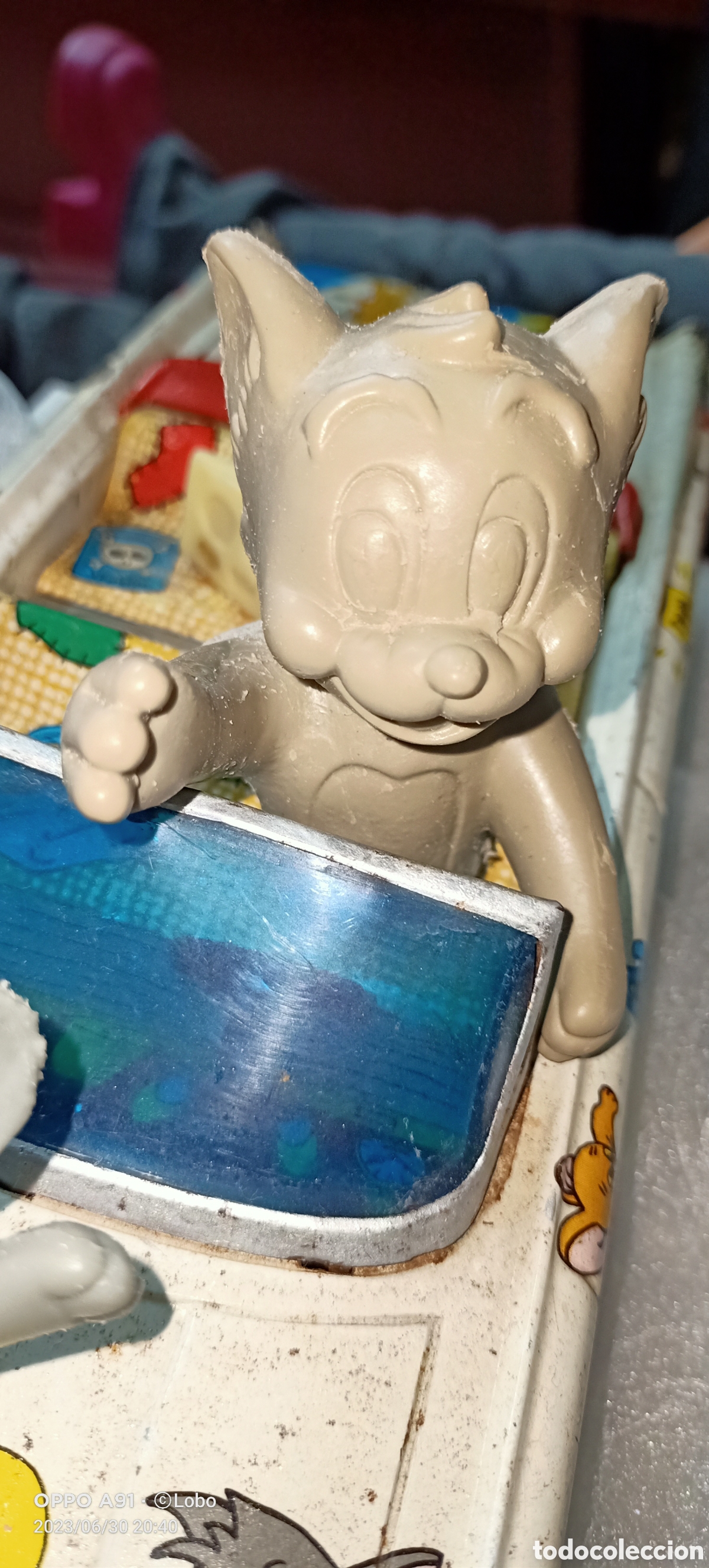 Juguetes antiguos de hojalata: Oldsmobile TOM Y JERRY&nbsp; DE&nbsp; RICo - Foto 6
