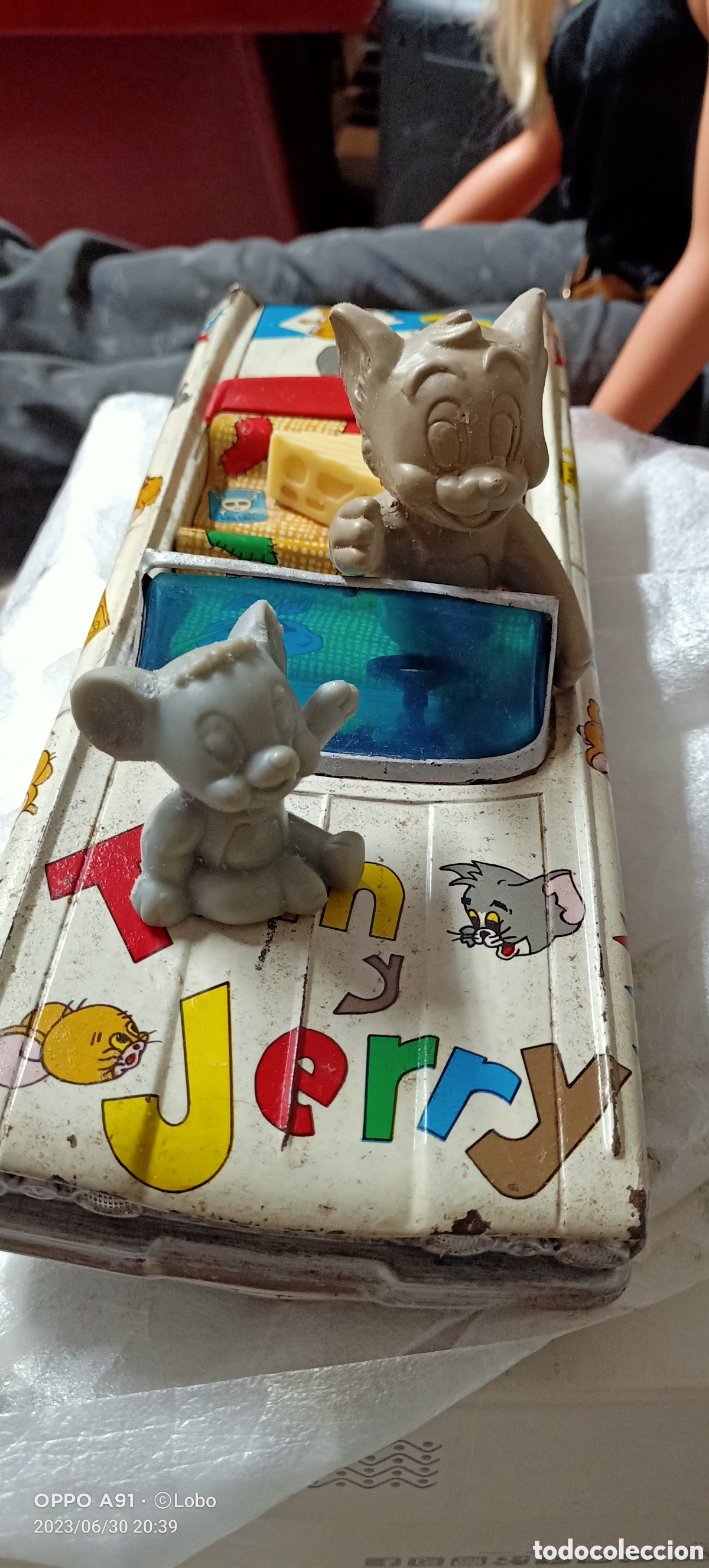 Juguetes antiguos de hojalata: Oldsmobile TOM Y JERRY&nbsp; DE&nbsp; RICo - Foto 1