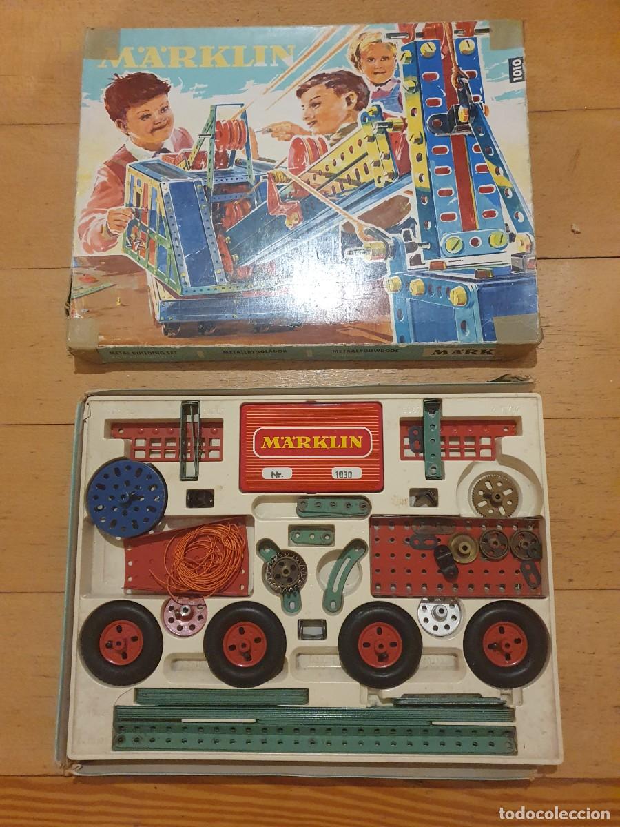 Juguetes antiguos de hojalata: Kit de construcci&oacute;n de metal Marklin 1010 - Foto 1