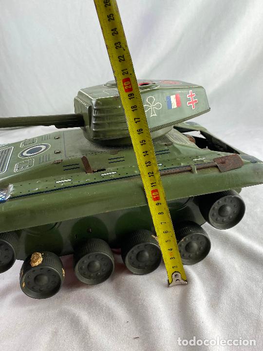 Juguetes antiguos de hojalata: TANQUE A CUERDA PUMA EN HOJALATA - Foto 10