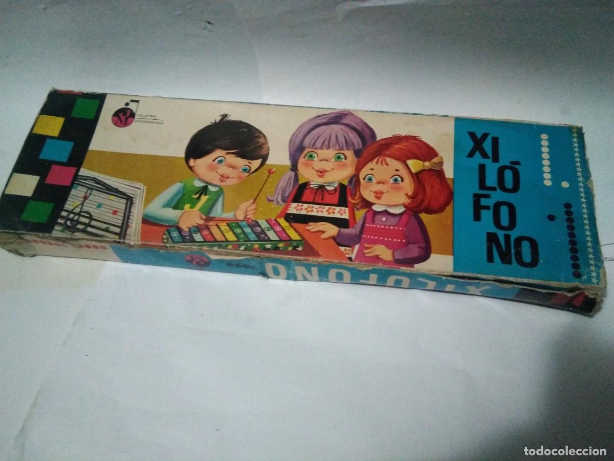 Juguetes antiguos de hojalata: Antiguo y viejo xilofono - Foto 2