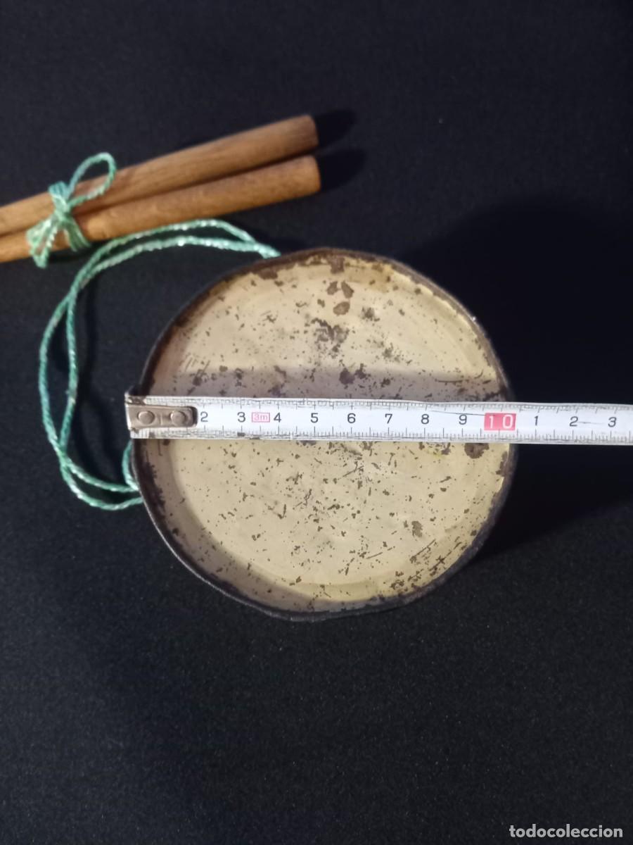 Juguetes antiguos de hojalata: Tambor de lata litografiado - Foto 7